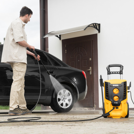 Моечная машина высокого давления R-180, 2200 Вт, 180 бар, 380 л/ч, колесная Denzel