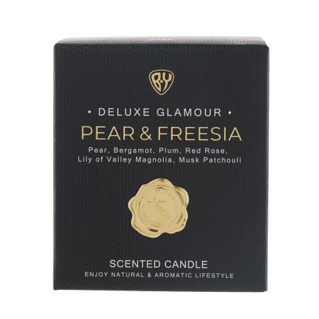 BY Свеча ароматизированная Deluxe Glamour, 200гр., Pear&Freesia