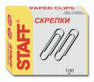 Скрепки STAFF маленькие 22мм*100шт. карт.коробка 220302