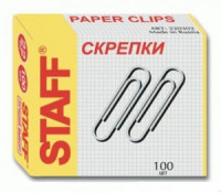 Скрепки STAFF маленькие 22мм*100шт. карт.коробка 220302