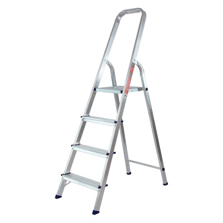 Стремянка усиленная, 4 ступени, алюминиевая, MTX