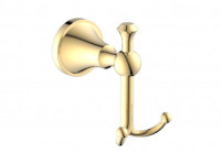 DIADONNA Крючок для ванной настенный двойной, металл, под золото, D8005J