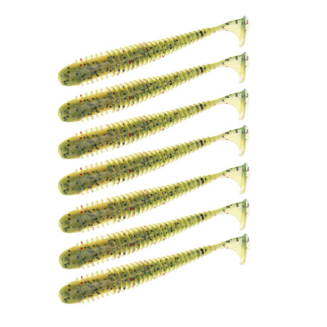 KAIDA Приманка силиконовая ТВИСТЕР 3,8", 10см, 4гр, HT007, 7шт