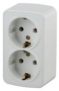 ЭРА Intro Polo роз. 2 мест. земля 16А  ОУ, белый 3-204-01, 3924 (замена на 833476)