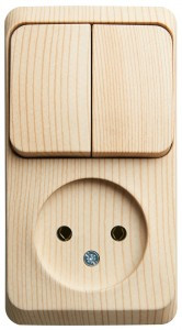 Systeme Electric Этюд блок (роз. 16А+2 кл. выкл. 10А) ОУ сосна BPA16-205D (12!)