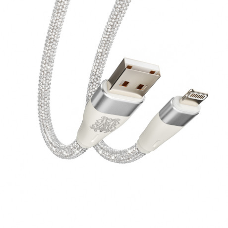 BY SM Кабель для зарядки КРИСТАЛЛЫ iP, 1м, 2.4А, Быстрая зарядка