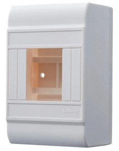 Lezard LUXRAY бокс (корпус) пластик КМПн- 4 мод.  без крышки, навесной БЕЛЫЙ IP40