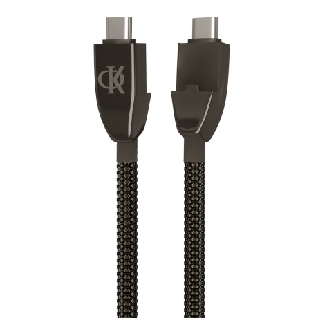 BY Ф.Киркоров Кабель для зарядки КРИСТАЛЛЫ Type-C-Type-C, 1м, Быстрая зарядка 3А, QC, PD 65W, черный