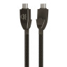 BY Ф.Киркоров Кабель для зарядки КРИСТАЛЛЫ Type-C-Type-C, 1м, Быстрая зарядка 3А, QC, PD 65W, черный