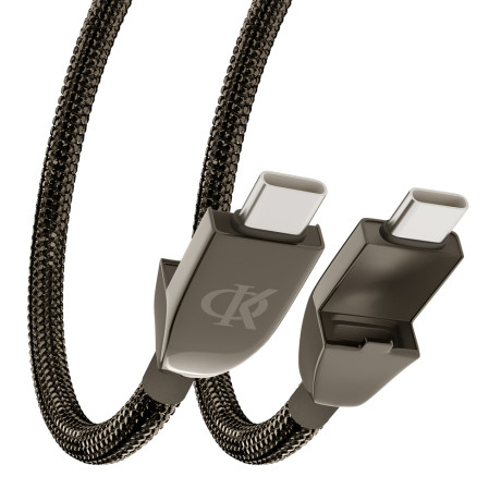 BY Ф.Киркоров Кабель для зарядки КРИСТАЛЛЫ Type-C-Type-C, 1м, Быстрая зарядка 3А, QC, PD 65W, черный