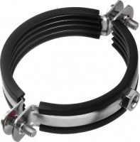 Хомут трубный с гайкой, оцинкованный, 2 1/2", 6шт, ЗУБР Мастер 37850-75-80