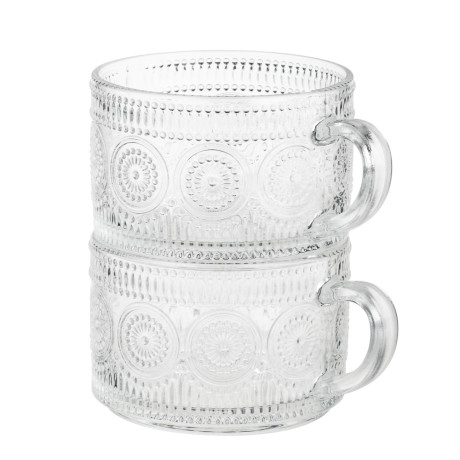 VETTA Набор кружек с узором 2шт., 400мл, стекло