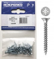Шуруп универсальный белый 3,5*16 (30 шт BL) НАКРЕПКО 103408