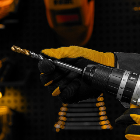 Сверло спиральное по металлу 10 x 133 мм, Р6М5, Golden Tip  Denzel