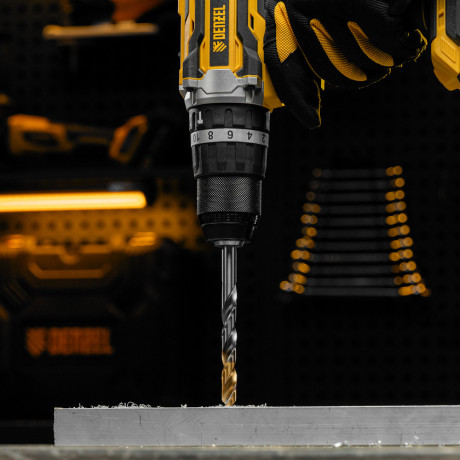 Сверло спиральное по металлу 10 x 133 мм, Р6М5, Golden Tip  Denzel