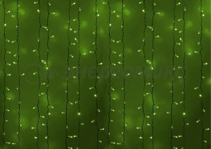 "Гирлянда-занавес ул. Св/д дождь 2х1,5м/20нит., бел.провод, ЗЕЛЁНЫЕ 360LED 235-114 Neon Night