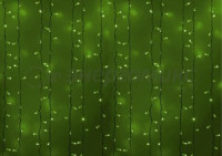 "Гирлянда-занавес ул. Св/д дождь 2х1,5м/20нит., бел.провод, ЗЕЛЁНЫЕ 360LED 235-114 Neon Night