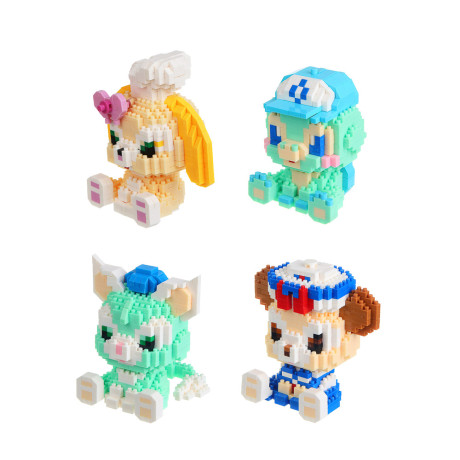 Конструктор мини 3D "Зверята", ABS, 11,5х4,5х16см, 4 вида