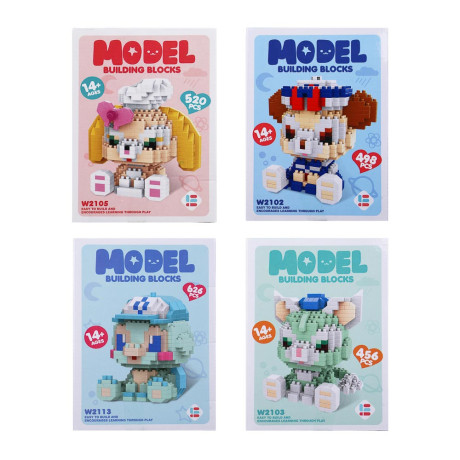 Конструктор мини 3D "Зверята", ABS, 11,5х4,5х16см, 4 вида