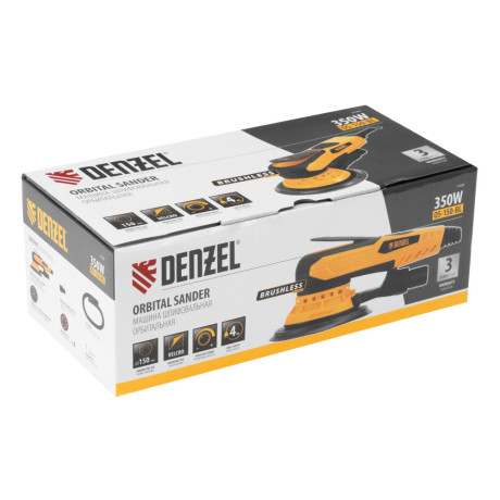 Машина шлифовальная орбитальная бесщет OS-150-BL, 350 Вт, 4000-10000 об/мин Denzel