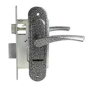 Птимаш ЗВ9-4.07 (ЗВ9-0623) с пружиной серебро Замок врезной с/руч (10)