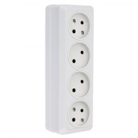 EKF Рим роз. ОУ 4 мест. 10А белый ENR10-302-10