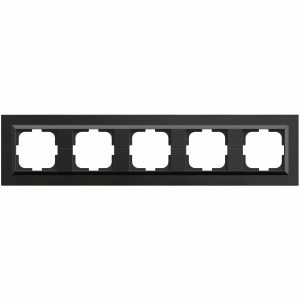 OVIVO Рамка СУ 5 местн. QUANTUM, антрацит, 405-350000-250