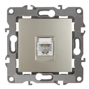 ЭРА 12 мех. роз. телеф. СУ 1 мест. RJ11, шампань, автоклеммы 12-3105-04 0936