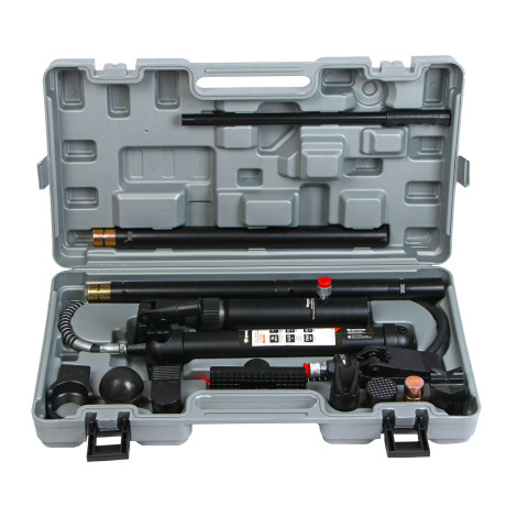 ЕРМАК Растяжка гидравлическая, 10 т, набор из 17 предметов, 7 сменных насадок, в пластиковом кейсе