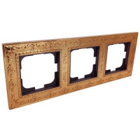 Ovivo Рамка СУ 3 мест. PRIME ELEMENTS ORIENT золото/черный, 403-810017-227