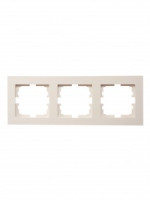 Lezard VESNA рамка СУ 3 мест. (горизонт) крем 742-0300-148