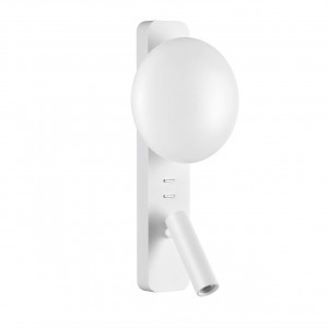 ODEON LIGHT 7049/5WL HIGHTECH ODL25 мет/акрил бел Бра IP20 LED 1x5W ALBERGO