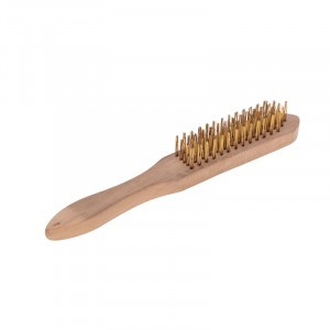 KRANZ Щетка по металлу с деревянной ручкой, 5 рядов, 280мм KR-91-1258