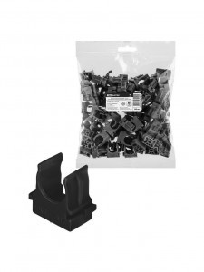 TDM крепеж-клипса для трубы 16мм для прям.монтажа ПМ (100шт/уп,цена за шт) черная (100!) SQ0405-8111