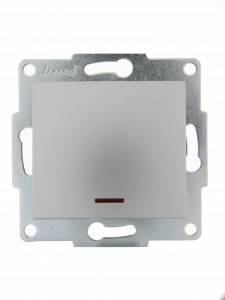 Lezard KARINA мех. выкл. СУ 1 кл. 10А инд. матов. серебро (корп. ABS) 707-4388-111
