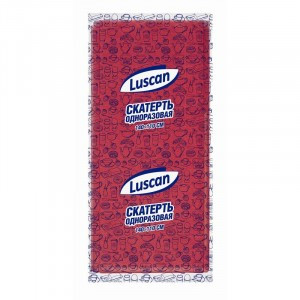 Скатерть одноразовая Luscan, 110х140см, красная 476869