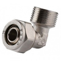 Уголок ЗУБР с наруж резьбой, цанга-штуцер, 3/4&quot;х20х2,0мм, Ni zu51409-20-3/4