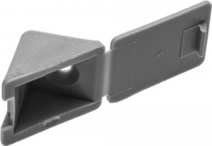 Уголок мебельный ЗУБР с шурупом, цвет св-серый, 4,0x15мм, ТФ6, 4шт zu4-308256-6