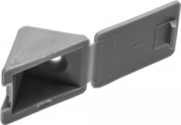 Уголок мебельный ЗУБР с шурупом, цвет св-серый, 4,0x15мм, ТФ6, 4шт zu4-308256-6