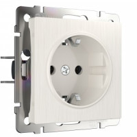 Werkel мех. роз. СУ 1 мест. 16A земля шторки (перламутровый рифленый) W1171113 a051188