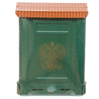 Ящик почтовый &quot;ПРЕМИУМ&quot; с пл. защелкой и накладкой (зеленый, с орлом) х10