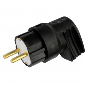 Bylectrica вилка угловая каучук 2Р+РЕ 1х16А 220-240V В16-416