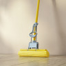 Швабра с отжимом и сменной насадкой ПВА тм VETTA, телеск. ручка 120см, 1 ряд роликов