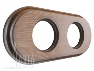 МЕЗОНИНЪ РЕТРО рамка СУ 2 мест. овал, дерево, темный дуб, Лахта СенатЪ GE70842-26