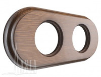 МЕЗОНИНЪ РЕТРО рамка СУ 2 мест. овал, дерево, темный дуб, Лахта СенатЪ GE70842-26