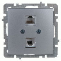Nilson TOURAN-ALEGRA-THOR мех. роз. комп. 2 мест. СУ (RJ45 CAT6) серебро 24130447