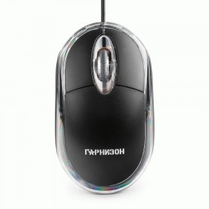 Мышь проводная Гарнизон GM-100, USB, чип- Х, черный, 1000 DPI, 3 кнопки