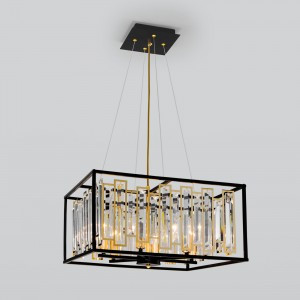 Bogate's св-к подвес. 6x60W E14 500x500x950 хруст/зол.черн.377/6 Умный дом Cella Strotskis a061525