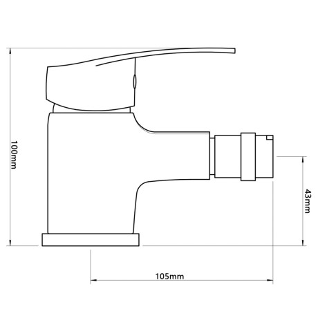 СоюзКран Смеситель для биде, керам. картридж 35мм, хром, цинк, SK03-R102