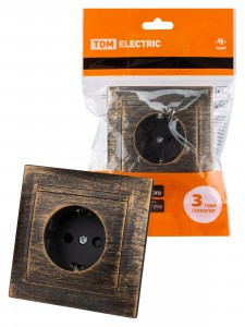 TDM Лама роз. СУ 1 мест. 16А (земля, шторки) старинная бронза SQ1815-0752